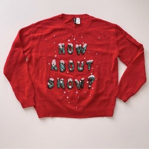 H&M red sweater, sz M